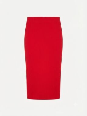 Unique Vintage Red Maxi Pencil Skirt